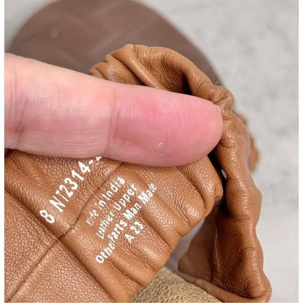 Trotters Sandals Size 8 Brown‎ Leather Double Strap Block Heel NEW - Picture 7 of 8